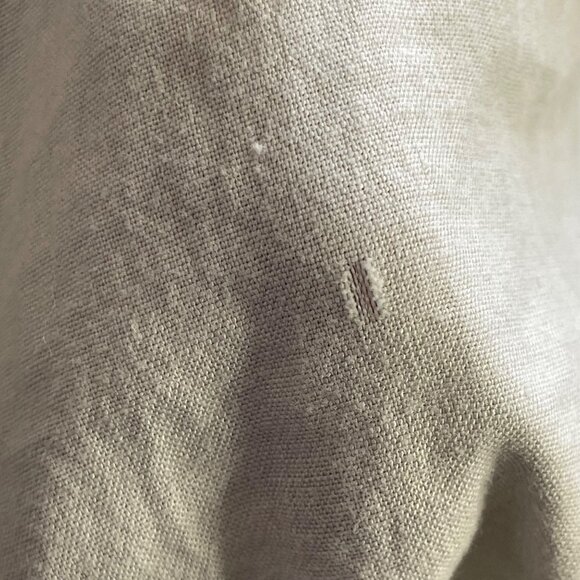 J. Jill Wide Leg Pants Women's Size 12 Stretch Khaki Linen Rayon Blend FLAW - Picture 13 of 15